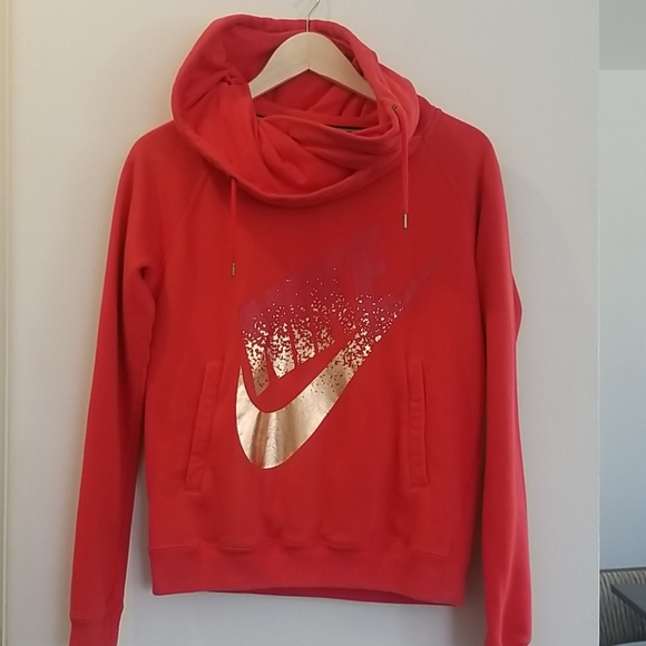 nike rose gold oversized hoodie
